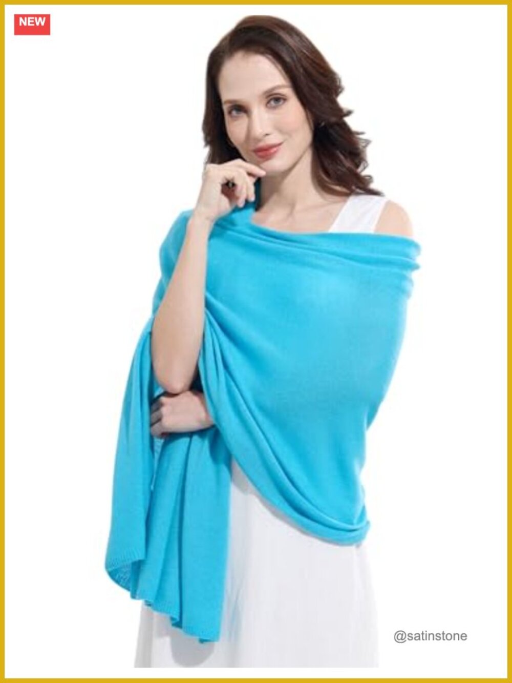 Cashmere Blend Wrap Scarf Stole Shawl Extra Large 87x28 Travel Essential